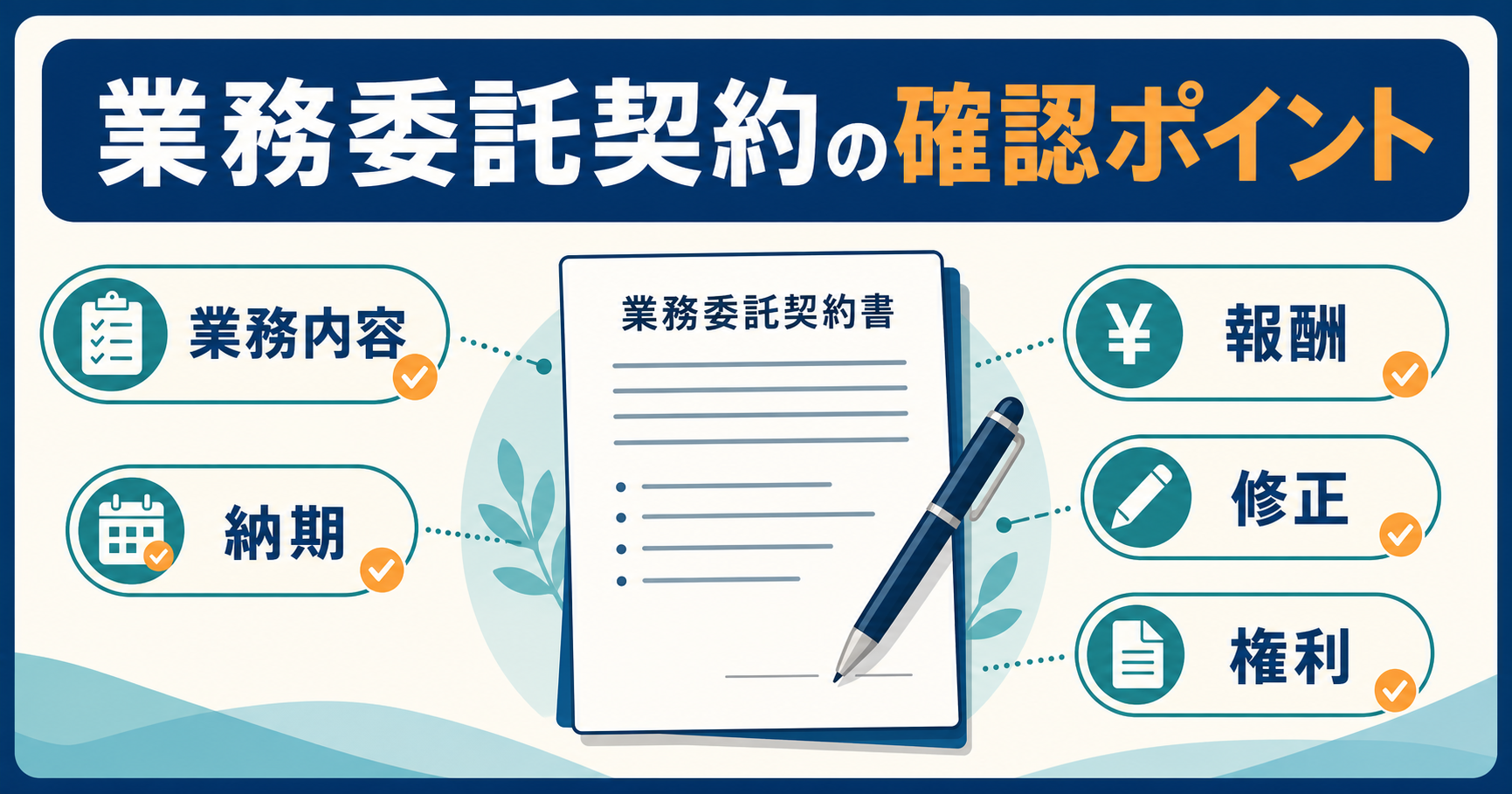 副業の業務委託契約で業務内容・納期・報酬・修正・権利を確認するポイント